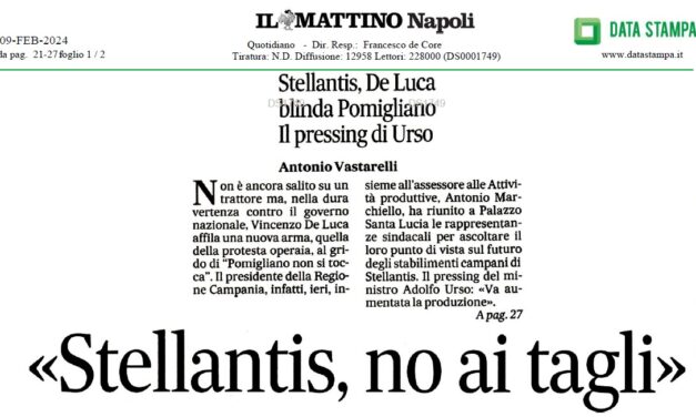 STELLANTIS, DE LUCA BLINDA POMIGLIANO