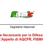 COMUNICATO STAMPA – AQCFR, FISMIC E UGLM-