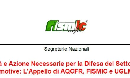 COMUNICATO STAMPA – AQCFR, FISMIC E UGLM-