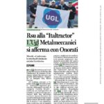 RSU ALLA “ITALTRACTOR” L’UGL METALMECCANICI SI AFFERMA CON ONORATI