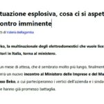 BEKO SITUAZIONE ESPLOSIVA, COSA CI SI ASPETTA