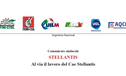 STELLANTIS AL VIA IL LAVORO DEL CAE STELLANTIS