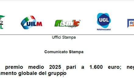 CNHI: PREMIO MEDIO 2025 PARI A 1.600 EURO; NEGATIVO L’ANDAMENTO GLOBALE DEL GRUPPO