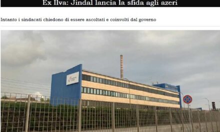 EX ILVA: JINDAL LANCIA LA SFIDA AGLI AZERI