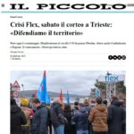 CRISI FLEX, SABATO IL CORTEO A TRIESTE:  «DIFENDIAMO IL TERRITORIO »